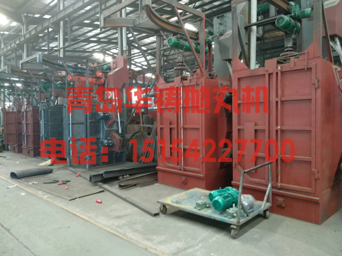 Q378吊鉤式拋丸機，Q378打砂機生產現場圖