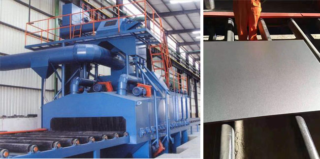 大型鋼板拋丸機(jī),用于大面積鋼材鋼板除銹方法 大型鋼板拋丸機(jī),用于大面積鋼材鋼板除銹方法